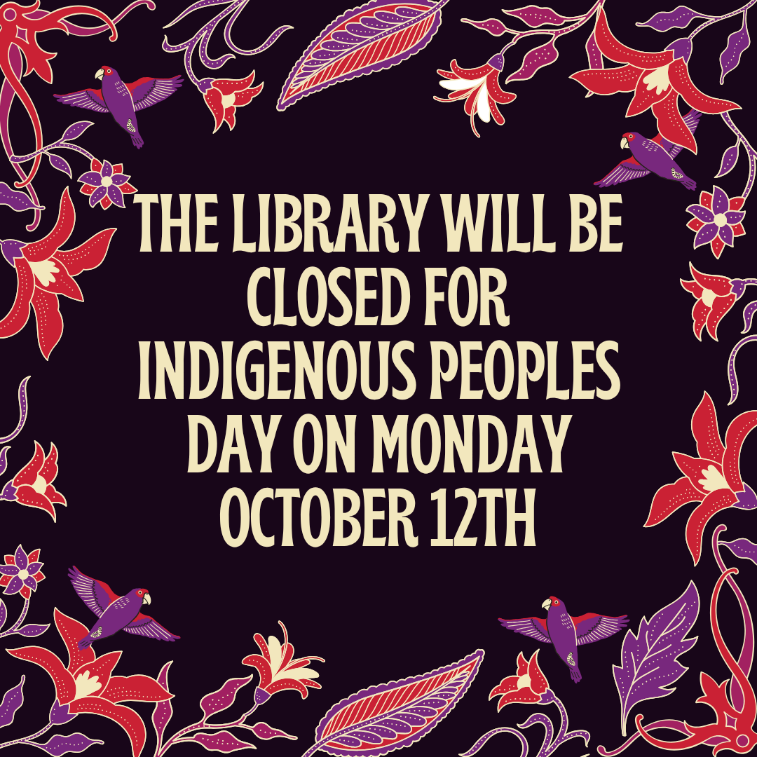 Library CLOSED 10/12